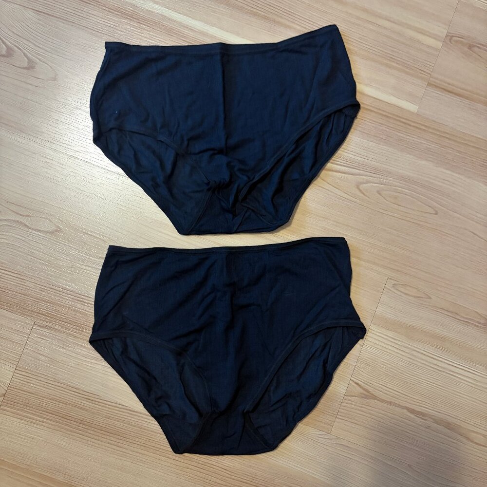 NWT 2-pack Andie The Brief panty, Black Cloud, XS